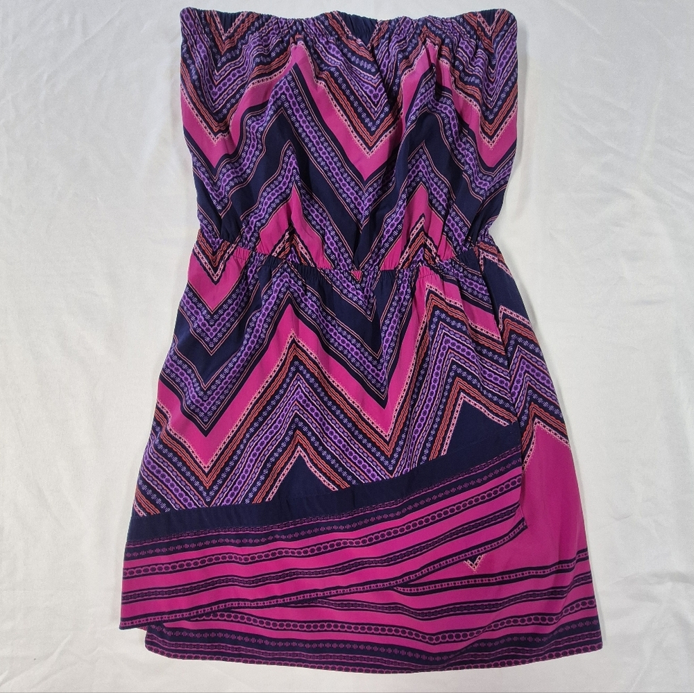 EXPRESS Scarf Print Tube Dress Sz Medium